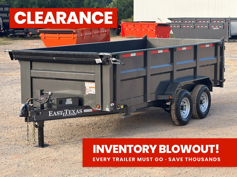 83"x16' Bumper Pull Dump Trailer 36" Sides - 14k GVWR 048614