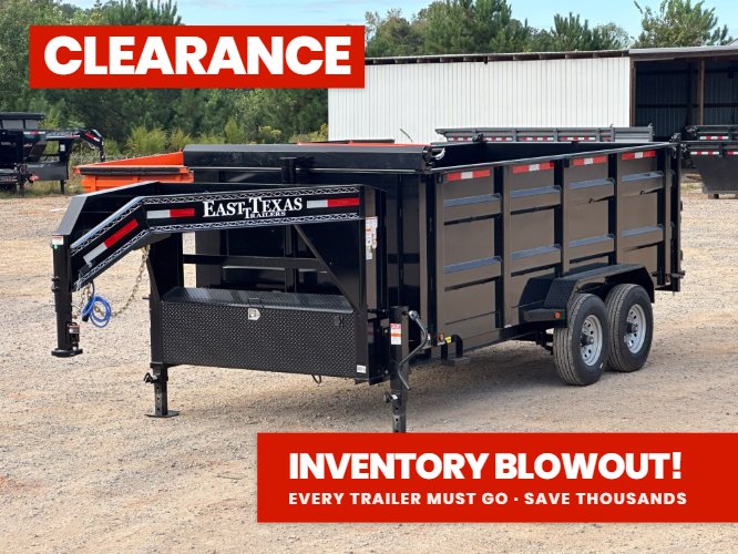 83"x16' Gooseneck Dump Trailer 48" Sides - 16k GVWR - Telescopic Lift 48615