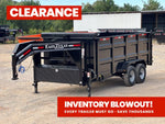 83"x16' Gooseneck Dump Trailer 48" Sides - 16k GVWR - Telescopic Lift 48615
