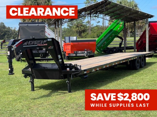 40' FHZ Gooseneck Deckover (2) 12K Axles Straight Deck 25.9 GVWR 13437