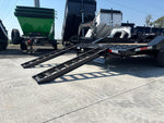24' HEH Bumper Pull Equipment Trailer (2) 10K Axles, Drive Over Fenders, Slide In Ramps 12515
