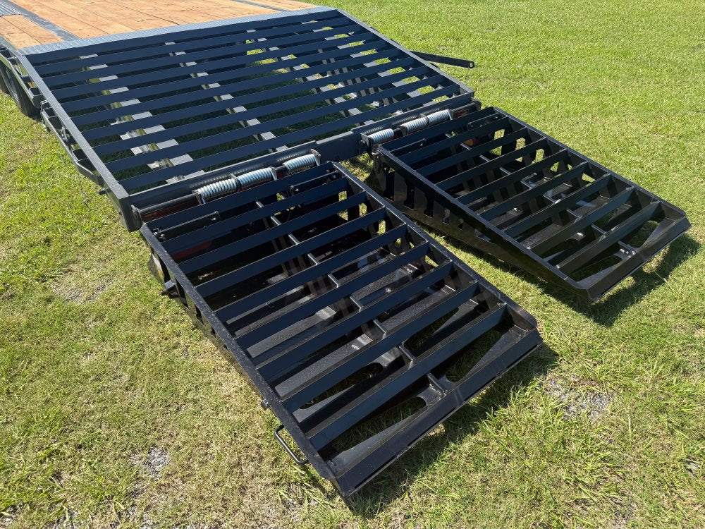 35' DKO Gooseneck Deckover 30' + 5' Mega Ramps (2) 7K Axles 11422