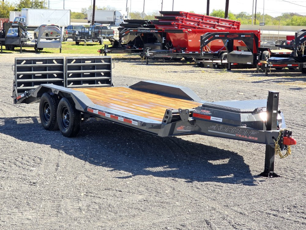 EHZ 20' x 83" BP EQUIPMENT TRAILER (2) 7K Axles, Mega Ramps, 14 Ply Tires 13435