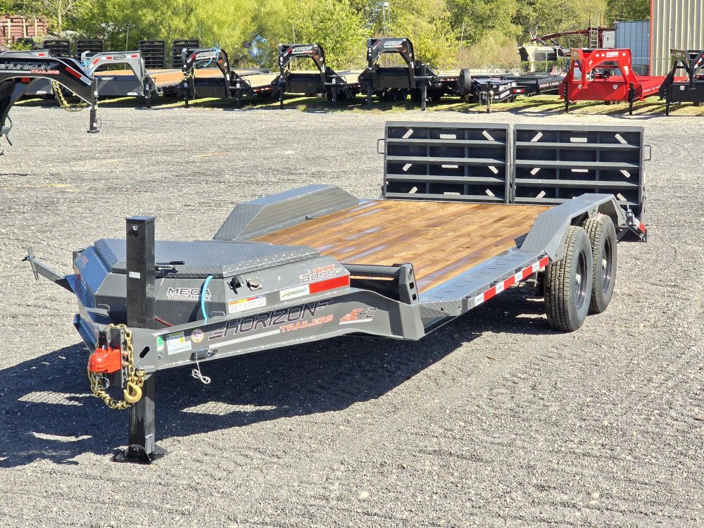 EHZ 20' x 83" BP EQUIPMENT TRAILER (2) 7K Axles, Mega Ramps, 14 Ply Tires 13435