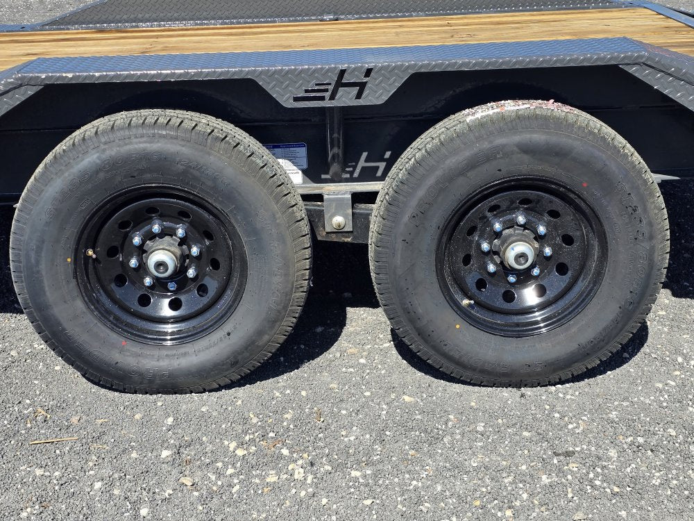 EHZ 20' x 83" BP EQUIPMENT TRAILER (2) 7K Axles, Mega Ramps, 14 Ply Tires 13435