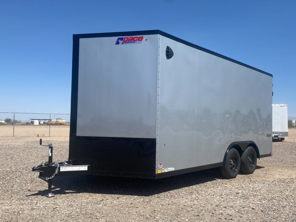 8.5 x 16 Journey SE Flat Top Sloped V Nose Car Hauler (2) 3500 lbs Axles 135048