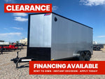 8.5 x 16 Journey SE Flat Top Sloped V Nose Car Hauler (2) 3500 lbs Axles 135048