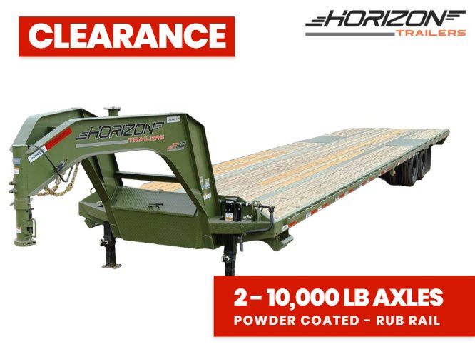40' FHZ Gooseneck Deckover (2) 10K Axles Straight Deck 4039