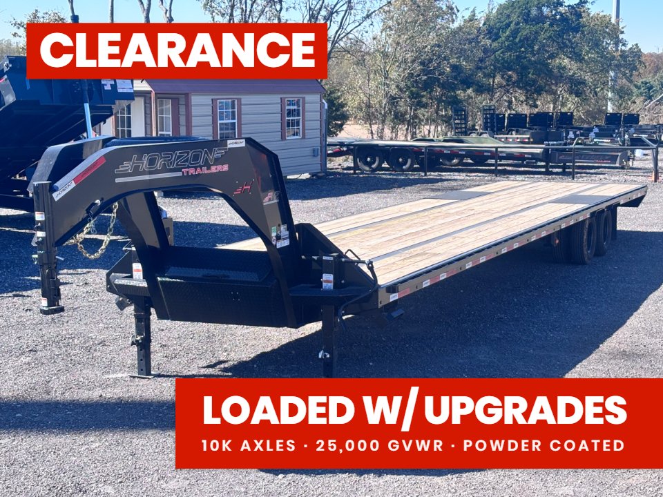 40' FHZ Gooseneck Deckover (2) 10K Axles Straight Deck 12350