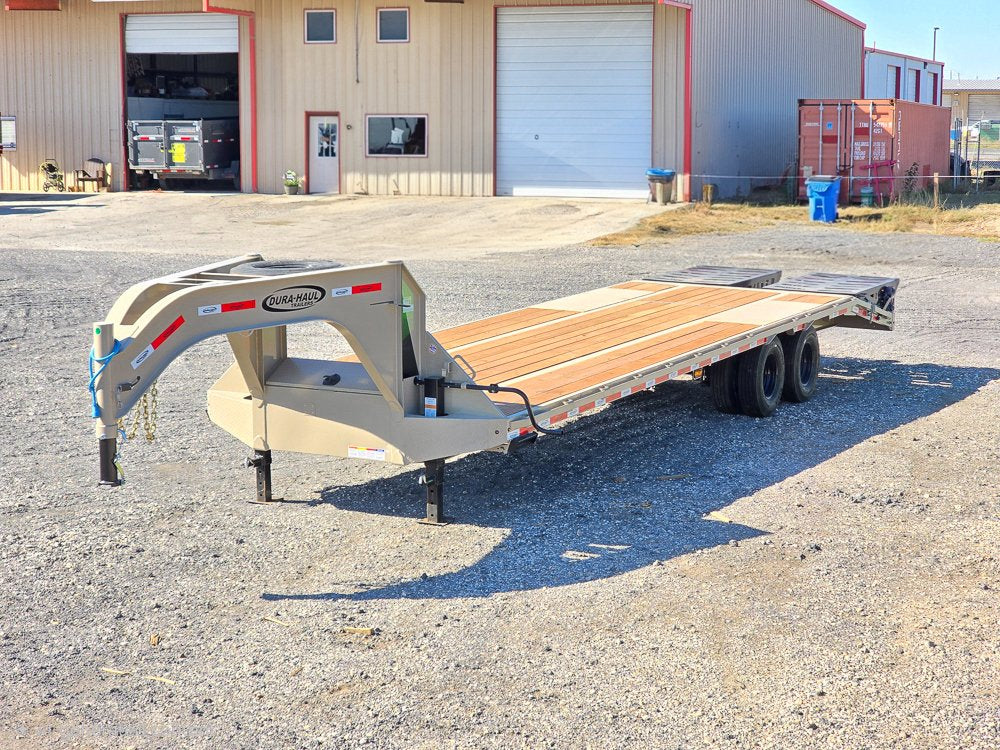 30' DKO Gooseneck Deckover 25' + 5' Mega Ramps (2) 10K Axles 10431