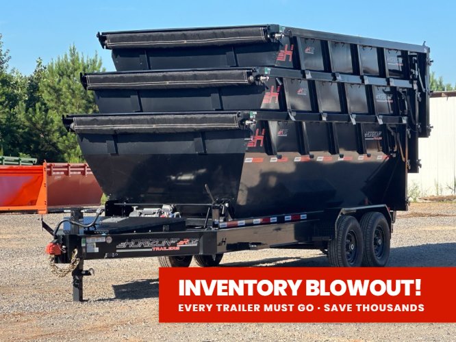 Horizon 16' RDZ BP Roll off Bundle (2) 7k Axles + 3 Bins w/ 4' Walls 7795