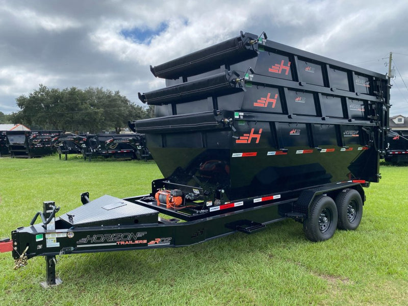 Horizon 14' RDZ BP Roll off Bundle (2) 7k Axles + 3 Bins w/ 4' Walls 017793