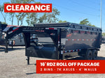 Horizon 16' RDZ GN Roll off Bundle (2) 7k Axles + 2 Bin w/ 4' Walls 11137