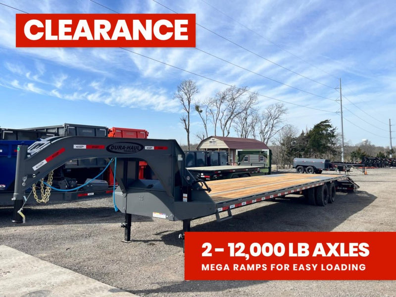 40' Dura-Haul DKO Gooseneck Dual Wheel Deckover Trailer Mega Ramps - (2) 12K Axles 011385