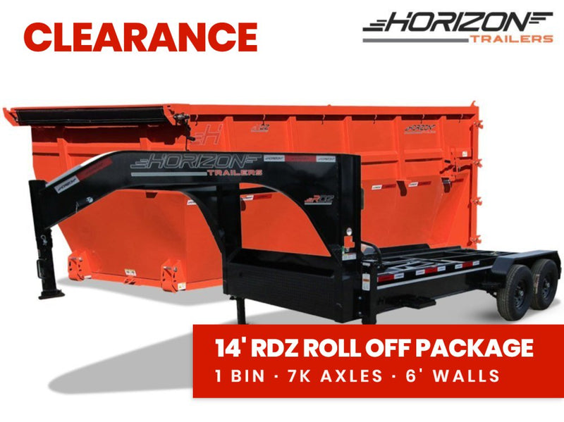 Horizon 16' RDZ GN Roll off Bundle (2) 7k Axles + 1 Bin w/ 6' Walls 016377