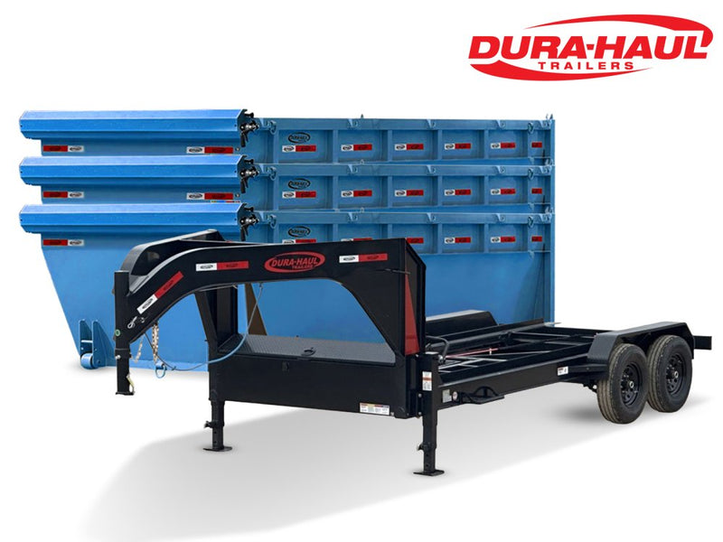 Dura Haul 16' GN Roll off Bundle (2) 7k Axles + 3 Bins w/ 4' Walls 0963-C
