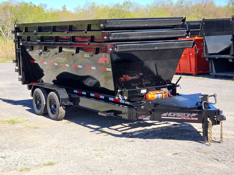 Horizon 14' RDZ BP Roll off Bundle (2) 7k Axles + 3 Bins w/ 4' Walls 1930-A