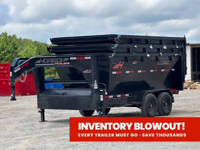 Horizon 14' RDZ GN Roll off Bundle (2) 7k Axles + 3 Bins w/ 4' Walls 3358-B