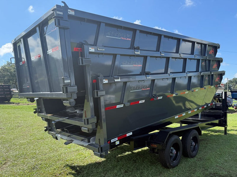 Horizon 20' HRD GN Roll off Bundle (2) 10k Axles + 3 Bins w/ 4' Walls 014976