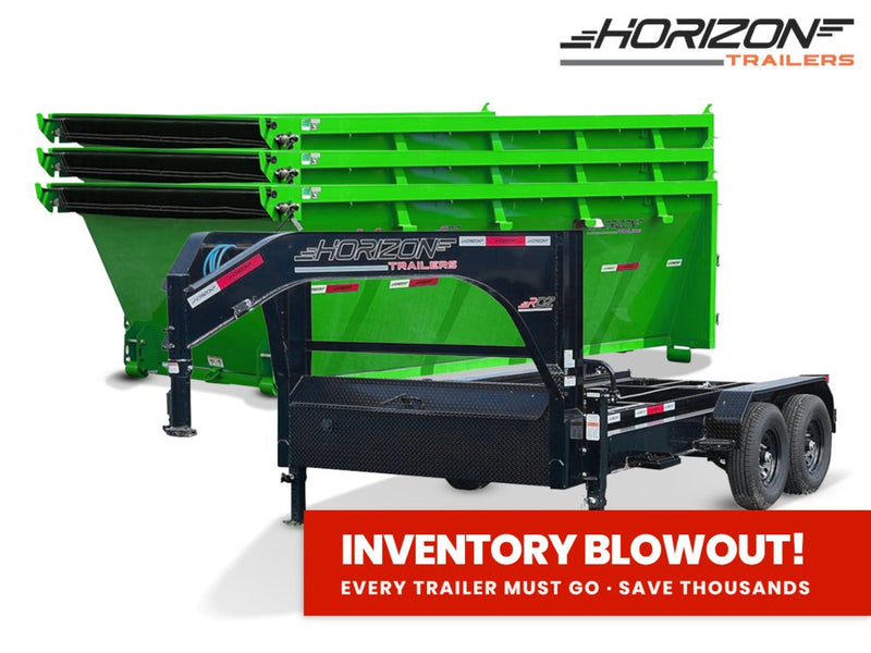 Horizon 14' RDZ GN Roll off Bundle (2) 7k Axles + 3 Bins w/ 4' Walls 7963-A