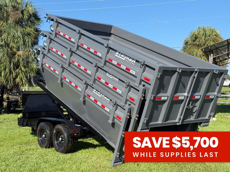 Stryker 14' BP Roll off Bundle (2) 7k Axles + 3 Bins w/ 4' Walls 2347-A