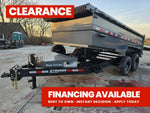 14' Stryker SDT Bumper Pull Dump Trailer 36" Side Walls - (2) 7k Axles 3762