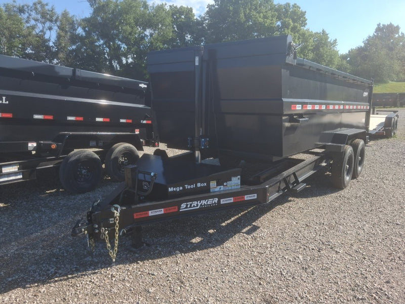 16' Stryker SDT Bumper Pull Dump Trailer 48" Side Walls - (2) 7k Axles 3760