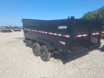 16' Stryker SDT Bumper Pull Dump Trailer 48" Side Walls - (2) 7k Axles 3760