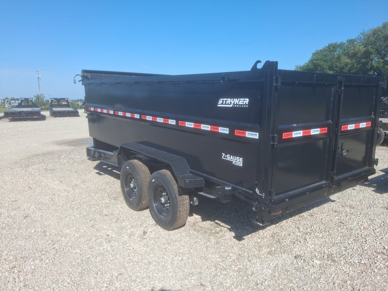 16' Stryker SDT Bumper Pull Dump Trailer 48" Side Walls - (2) 7k Axles 3760