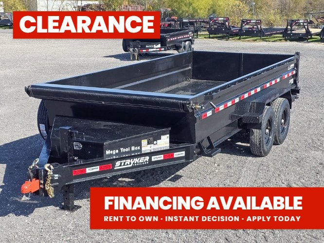 16' Stryker SDT Bumper Pull Dump Trailer 24" Side Walls - (2) 7k Axles 3777