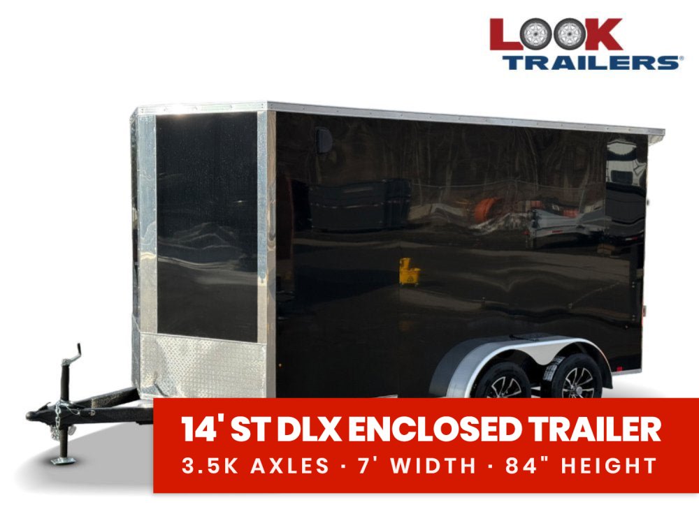7 x 14 Look Trailers ST DLX Flat Top V Nose Enclosed Trailer - (2) 3.5k lb Axles 141503