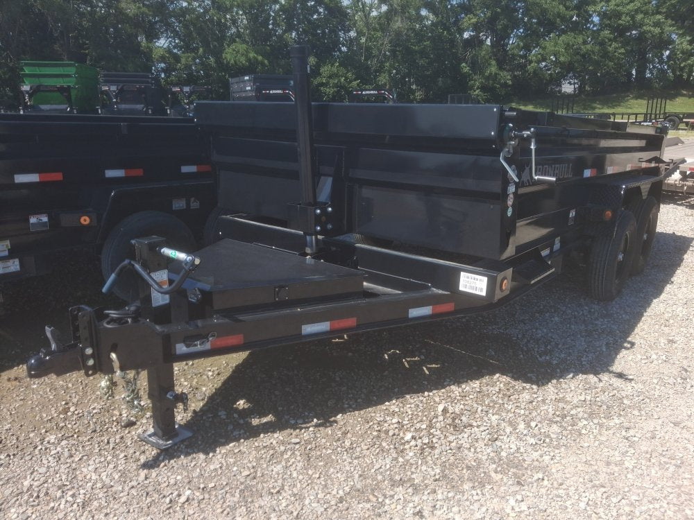14' x 83" Iron Bull DTB Bumper Pull Dump Trailer 24" Side Walls - (2) 7,000 lb Axles, Telescopic 108275
