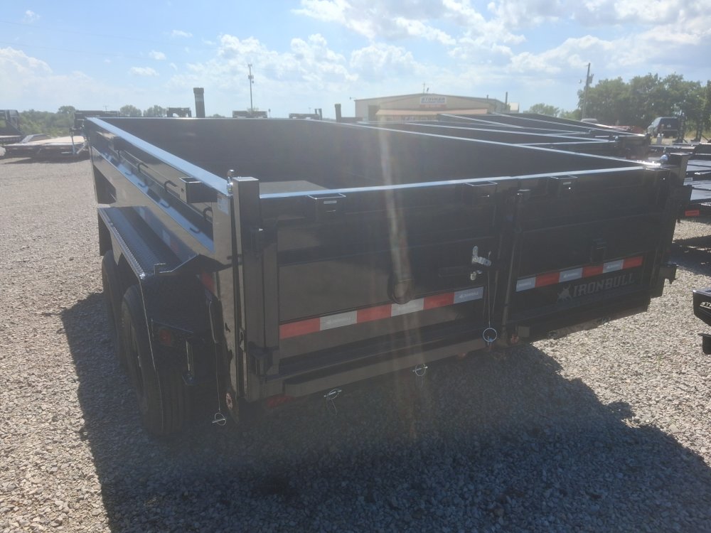 14' x 83" Iron Bull DTB Bumper Pull Dump Trailer 24" Side Walls - (2) 7,000 lb Axles, Telescopic 108275