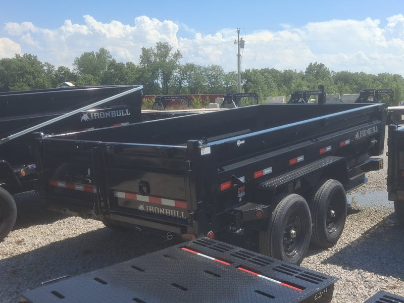 14' x 83" Iron Bull DTB Bumper Pull Dump Trailer 24" Side Walls - (2) 7,000 lb Axles, Telescopic 108275