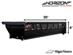 20' Horizon HDZ Roll Off Bin 4' Wall + Tarp 9562