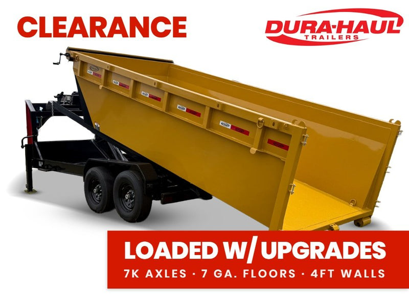 Dura Haul 16' GN Roll Off Bundle (2) 7k Axles + Bin 4' Walls KOGN14
