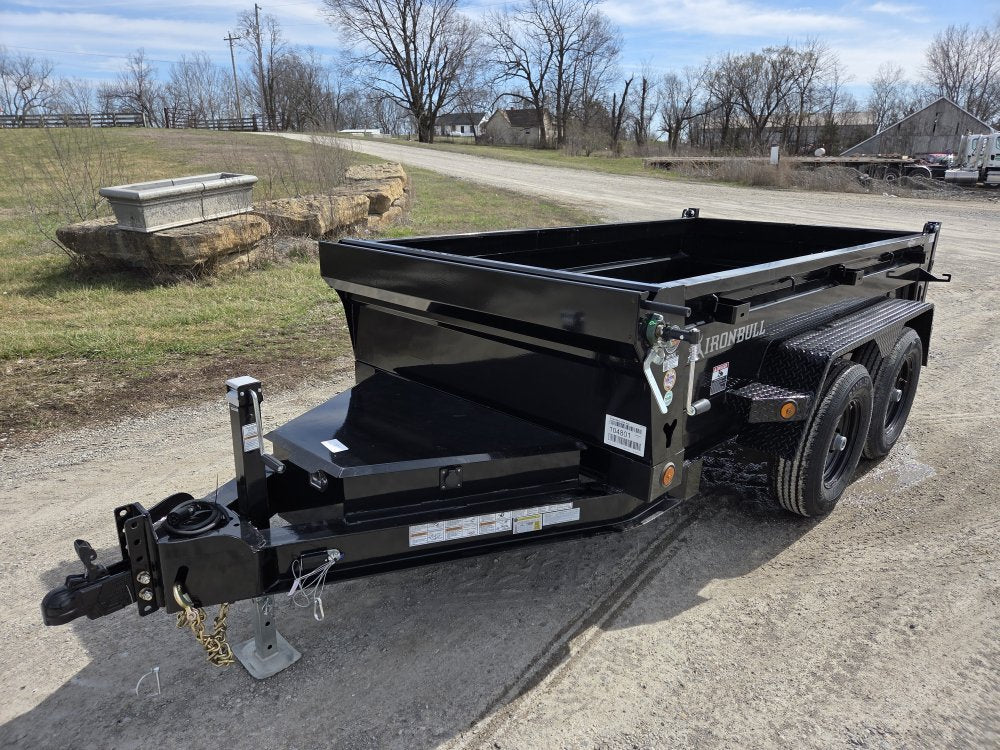 10' x 60" Iron Bull DTB Bumper Pull Dump Trailer 18" Side Walls - (2) 5200 lb Axles 104801