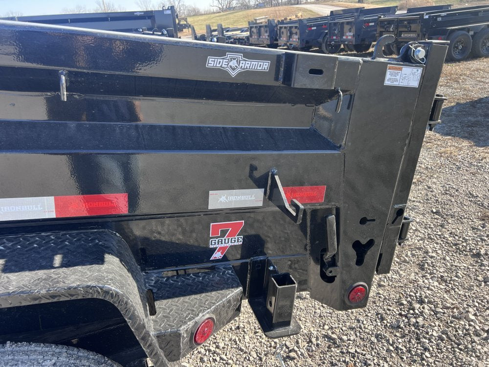 14' x 83" Iron Bull DTB Bumper Pull Dump Trailer 24" Side Walls - (2) 7,000 lb Axles, Telescopic 110018