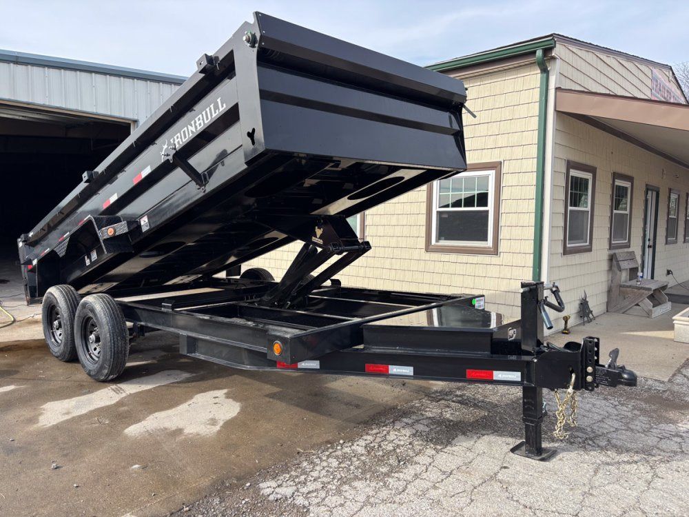16' x 83" Iron Bull DTB Bumper Pull Dump Trailer 24" Side Walls - (2) 7,000 lb Axles 109834