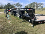 26' Iron Bull ETG Gooseneck Equipment Trailer Mega Ramps Drive Over Fenders - (2) 7,000 lb Axles 914310