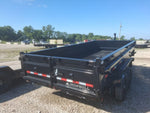 16' x 83" Iron Bull DTB Bumper Pull Dump Trailer 24" Side Walls - (2) 7,000 lb Axles - Telescopic 111975