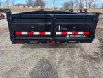 16' x 83" Iron Bull DWB Bumper Pull Dump Trailer 24" Side Walls - (2) 7,000 lb Axles 112400