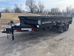 16' x 83" Iron Bull DWB Bumper Pull Dump Trailer 24" Side Walls - (2) 7,000 lb Axles 112400
