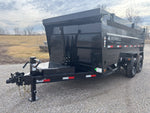 14' x 83" Iron Bull DTB Bumper Pull Dump Trailer 48" Side Walls - (2) 7,000 lb Axles, Telescopic 110771