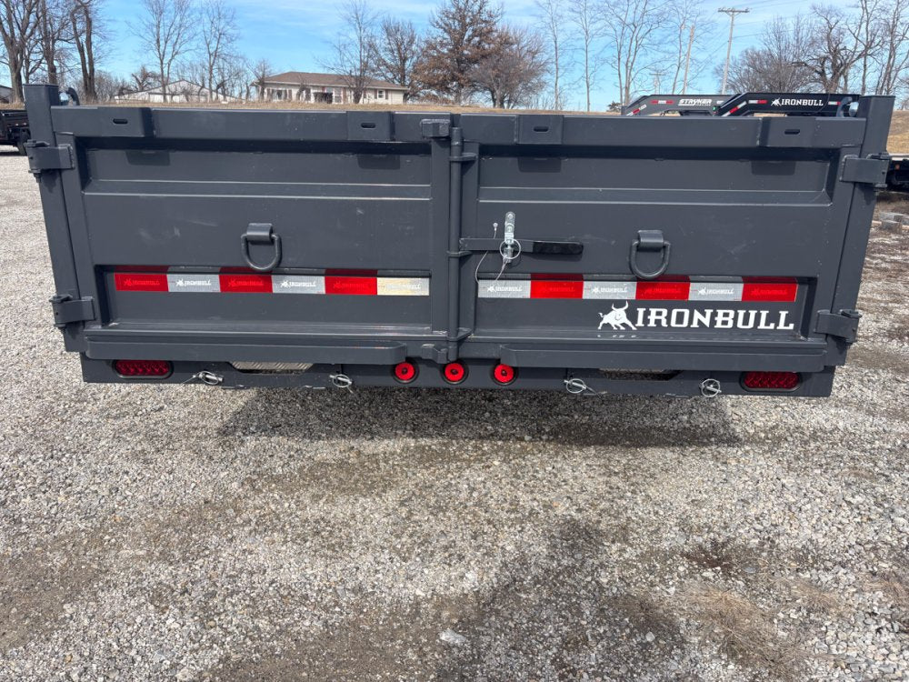16' x 83" Iron Bull DWB Bumper Pull Dump Trailer 24" Side Walls - (2) 7,000 lb Axles 110834