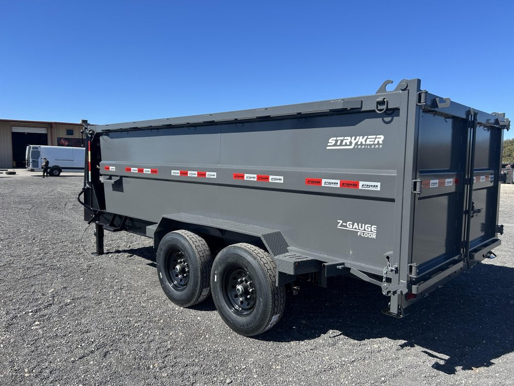 14' Stryker SDT Gooseneck Dump Trailer 48" Side Walls - (2) 7k Axles 3931