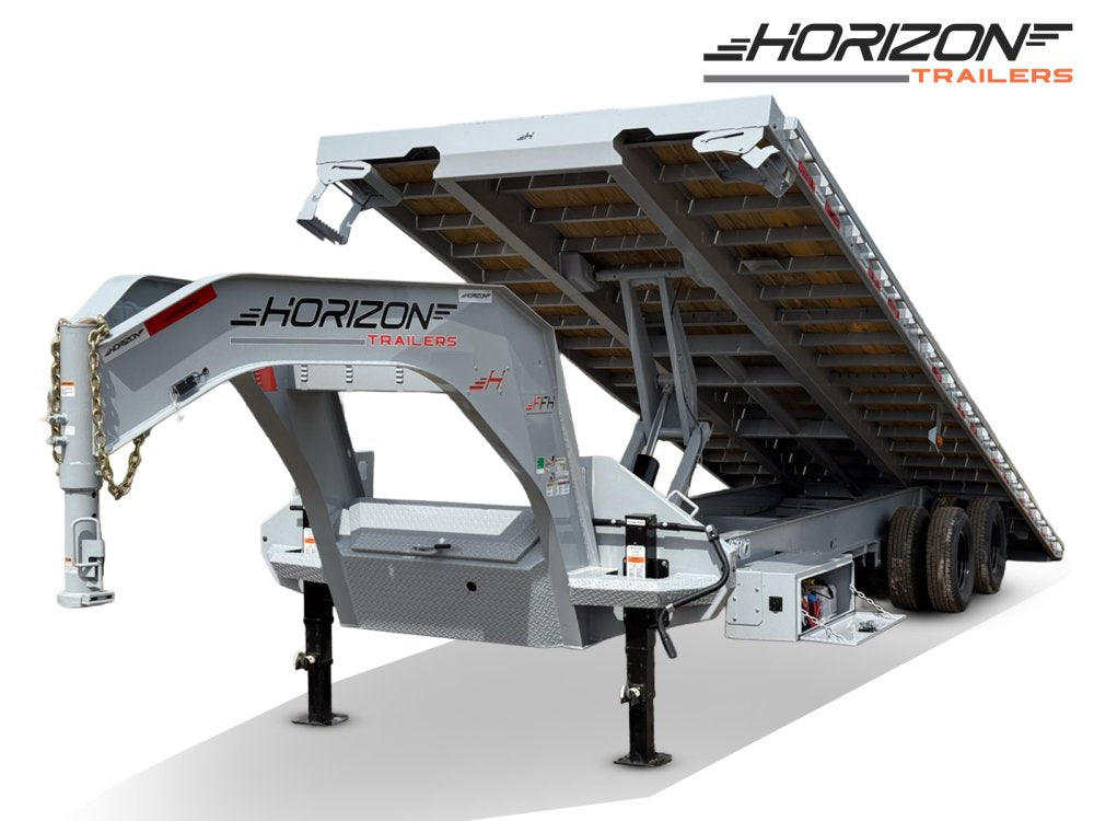 30' Horizon FFH Gooseneck Deckover Full Tilt Trailer - (2) 12k Axles 12391