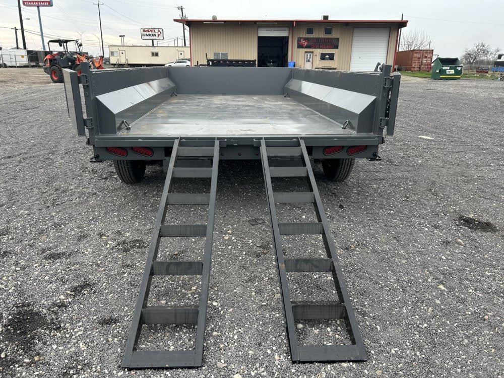 14' Stryker EDT Bumper Pull Dump Trailer 20" Side Walls - (2) 7k Axles 4055