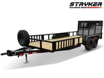 18' Utility Trailer (2) 5.2K Axles, 83" Wide, Side Ramps and 4' Gate 4066