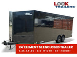 8.5 x 24 Look Trailers Element SE Flat Top V Nose Enclosed Trailer - (2) 5.2k lb Axles 140442